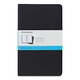 Moleskine Cahier Journals - 8-1/4" x 5", Dotted, Black, Pkg of 3