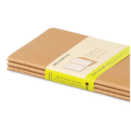 Moleskine Cahier Journals - 5-1/2'' x 3-1/2'', Blank, Kraft, Pkg of 3 (side view)