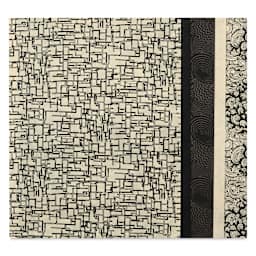 Aitoh Decorative Lokta Paper Pack - Black and White, 8-1/2" x 11", Pkg of 5