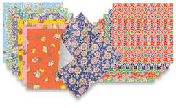 Chiyogami Paper - Sheets from package of 24 spread with one sheet folded slightly