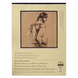 Bee Paper Brown Recycled Rough Sketch Pad - 18" x 24", front cover