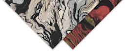 Nepalese Marbled Lokta Papers - Closeup of Corners of two Colors to show detail