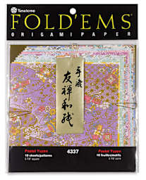 Yasutomo Yuzen Origami Papers - Front of package of Pastel patterned paper