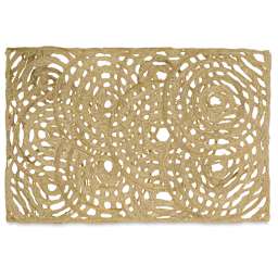 Black Ink Amate Bark Papers - Top view of Bark paper in Circulous Buckskin pattern