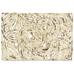 Black Ink Amate Bark Papers - Top view of Bark paper in Circulous Marble pattern