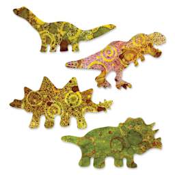 Roylco Color Diffusing Paper Pack - Dinosaurs, Pkg of 80 finished examples