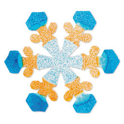 Roylco Color Diffusing Paper Pack - Winter Seasonal Shapes, Pkg of 96 snowflake completed project
