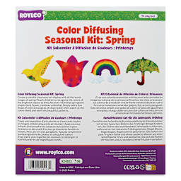 Roylco Color Diffusing Paper Pack - Spring Seasonal Shapes, Pkg of 96 front of packaging