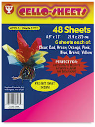 Cello Sheets - Front of package of 48 assorted color sheets