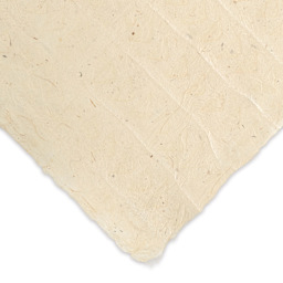 Lokta Paper - Textured Triangle, Cream, 20" x 30", Single Sheet (close-up of corner to show texture)