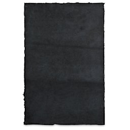 Geo Print Lokta Paper - Gold and Black, 20" x 30" (back of paper)