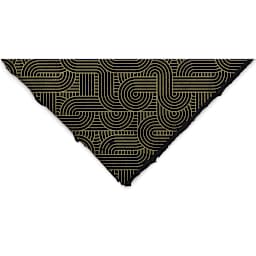 Geo Print Lokta Paper - Gold and Black, 20" x 30" (corner)