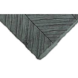 Lokta Paper - Herringbone Print, Black and Slate, 20'' x 30''