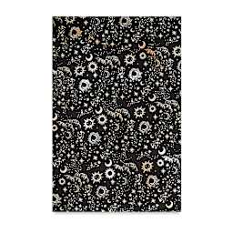 Constellations Print Lokta Paper - Sun, Moon, and Stars, Black and Metallic, 20" x 30" single sheet