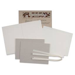 Books By Hand Blank Cover Accordion Album Bookbinding Kit - Ivory Pages contents