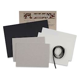 Books By Hand Blank Cover Accordion Album Bookbinding Kit - Black Pages contents