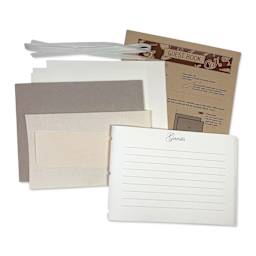 Books By Hand Blank Cover Guest Book Bookbinding Kit contents