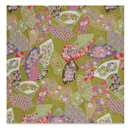 Aitoh Japanese Decorative Paper - Fans, 18-1/2" x 25"