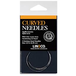 Lineco Curved Bookbinding Needles - Front of package