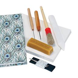 Lineco Bookbinding Tool Kit - Components of Tool Kit shown with Book project