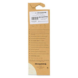 DecoPatch Decorative Papers - Cream and Flowers, Pkg of 3, 12" x 16" - back of packaging