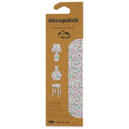 DecoPatch Decorative Papers - Small Pink Roses, Pkg of 3, 12" x 16" front of packaging
