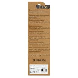 DecoPatch Decorative Papers - Black/Ivory Small Flowers, Pkg of 3, 12" x 16" back of packaging