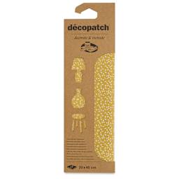 DecoPatch Decorative Papers - Gold Speckles, Pkg of 3, 12" x 16" front of packaging