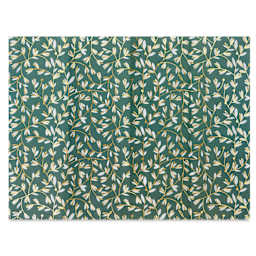 DecoPatch Decorative Papers - Blue Foil Leaves, Pkg of 3, 12" x 16" contents