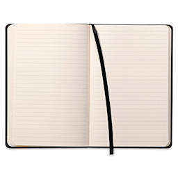 Rhodia Hardcover Webnotebook - Black, 5-1/2" x 8-1/4", Ruled, open