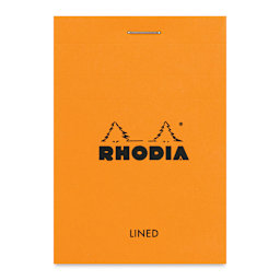 Rhodia Top-Stapled Notepad - Orange, Ruled, 3" x 4"