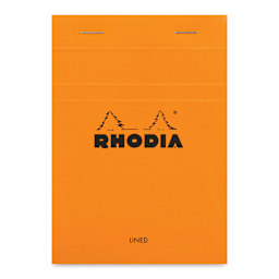 Rhodia Top-Stapled Notepad - Orange, Ruled, 4" x 6"