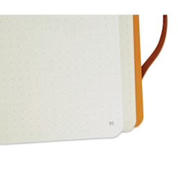 Rhodia Dotted Goalbook - 5-1/2" x 8-3/4", Orange, close-up of sheet