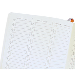 Rhodia Dotted Goalbook - 5-1/2" x 8-3/4", Orange, open