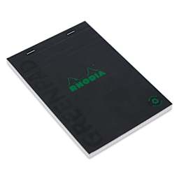 Rhodia Greenpad Notepad - Grid, Black, 6" x 8-1/4"