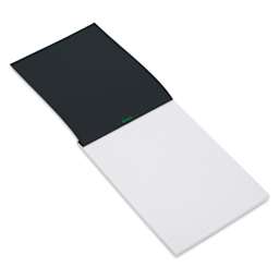 Rhodia Greenpad Notepad - Grid, Black, 8-1/4" x 11-3/4", open