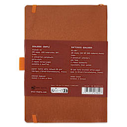 Rhodia Dotted Goalbook - 5-1/2" x 8-3/4", Bronze, back of packaging