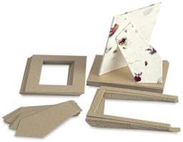 Cover-it Picture Frame Kit - Components laid out in stacks