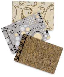 Books by Hand Stab Binding Kits - 3 finished Books from Kit 1 with neutral colors
