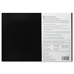 Strathmore Photo Frame Cards and Envelopes - Full Size, White, Pkg of 40, back of pack