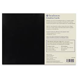 Strathmore Creative Cards and Envelopes - Full Size, Palm Beach White with Plain Edge, Pkg of 50, back