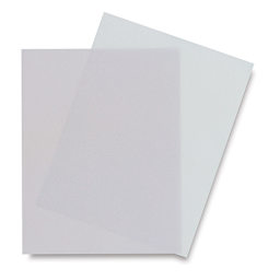 Strathmore Artist Inkjet Papers - Translucent Vellum sheet over another sheet showing translucency