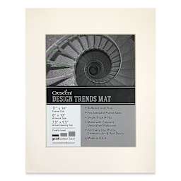 Crescent Pre-Cut Mat - Arctic White, 11" x 14" (7-1/2" x 9-1/2" Opening)