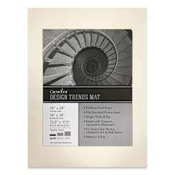 Crescent Pre-Cut Mat - Arctic White, 18" x 24" (13-1/2" x 17-1/2" Opening)