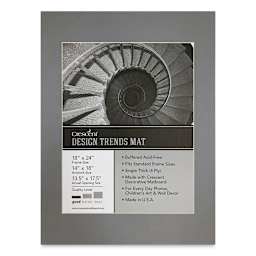Crescent Pre-Cut Mat - Bar Harbor Gray, 18" x 24" (13-1/2" x 17-1/2" Opening)