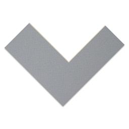 Crescent Pre-Cut Mat - Mid Gray, 11" x 14" (7-1/2" x 9-1/2" Opening), corner