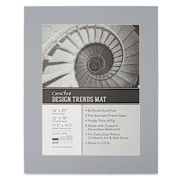 Crescent Pre-Cut Mat - Mid Gray, 16" x 20" (11-1/2" x 15-1/2" Opening)