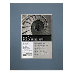 Crescent Pre-Cut Mat - Biscay Blue, 8" x 10" (4-1/2" x 6-1/2" Opening)