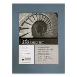 Crescent Pre-Cut Mat - Biscay Blue, 18" x 24" (13-1/2" x 17-1/2" Opening)