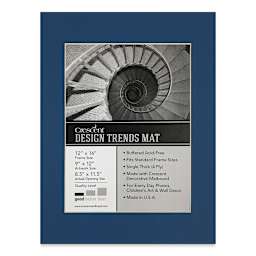 Crescent Pre-Cut Mat - Bottle Blue, 12" x 16" (8-1/2" x 11-1/2" Opening)